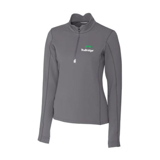 Cutter & Buck Traverse Stretch Quarter Zip Ladies Pullover - on demand